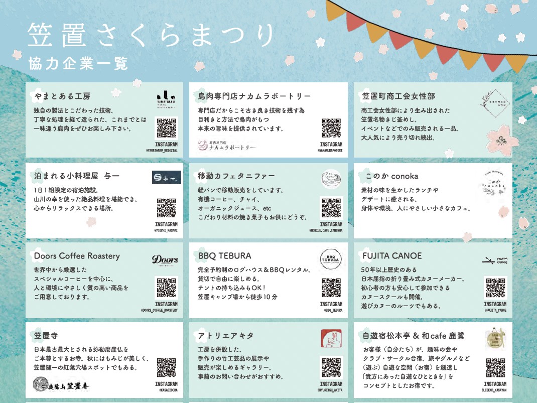 笠置さくらまつり 出展ブース